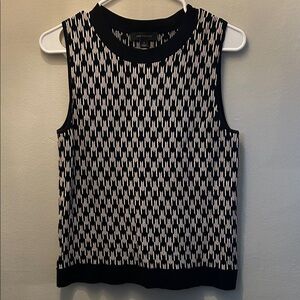 Ann Taylor Monochrome Patterned Tank Top